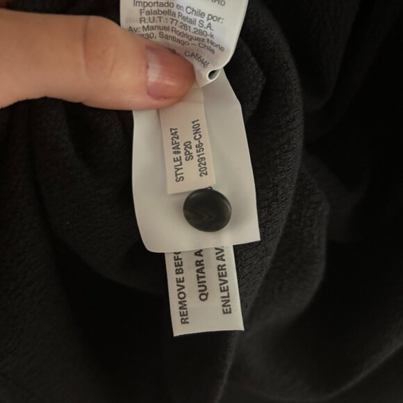 Black Madewell Cross Front Button Mini Dress, Size S, Style #AF247 - Picture 8 of 10